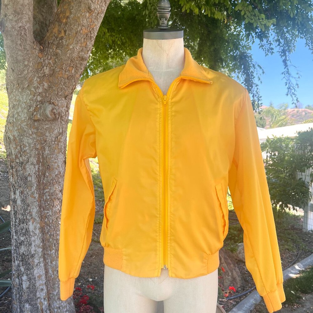 90's Briarcliff Windbreaker - Zip Up - Canary Yellow - Size Large - Unisex